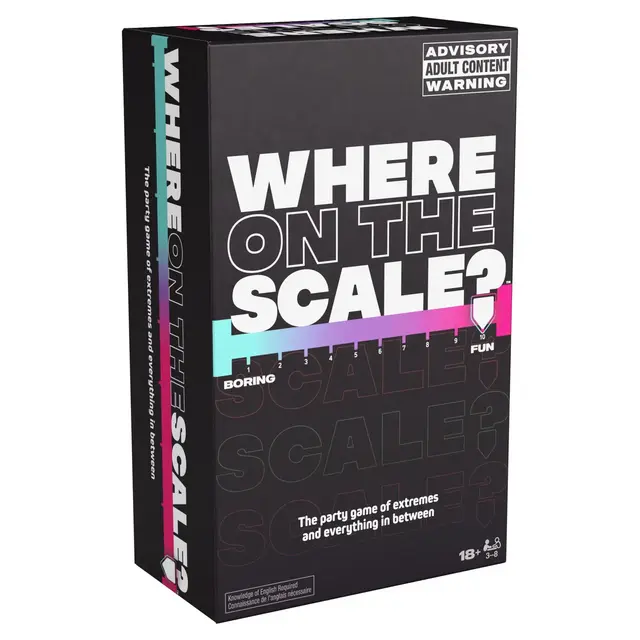 Spin Master Games Spin Master Games, Where on the Scale, A Party Game of Extremes, Date Night Game, Bachelorette Party Game, Happy Hour Game Night,