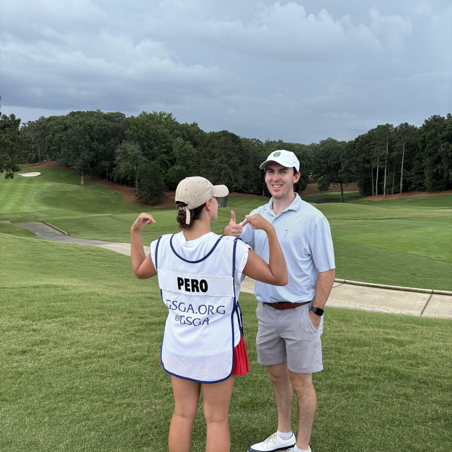 Alison got to show off her caddy skills in the Georgia Amateur.
