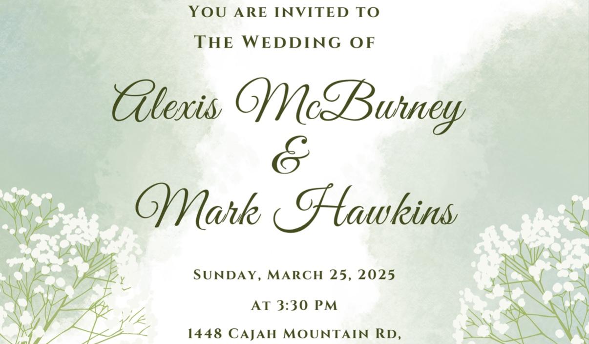 The Wedding Website of Alexis McBurney and Mark Hawkins