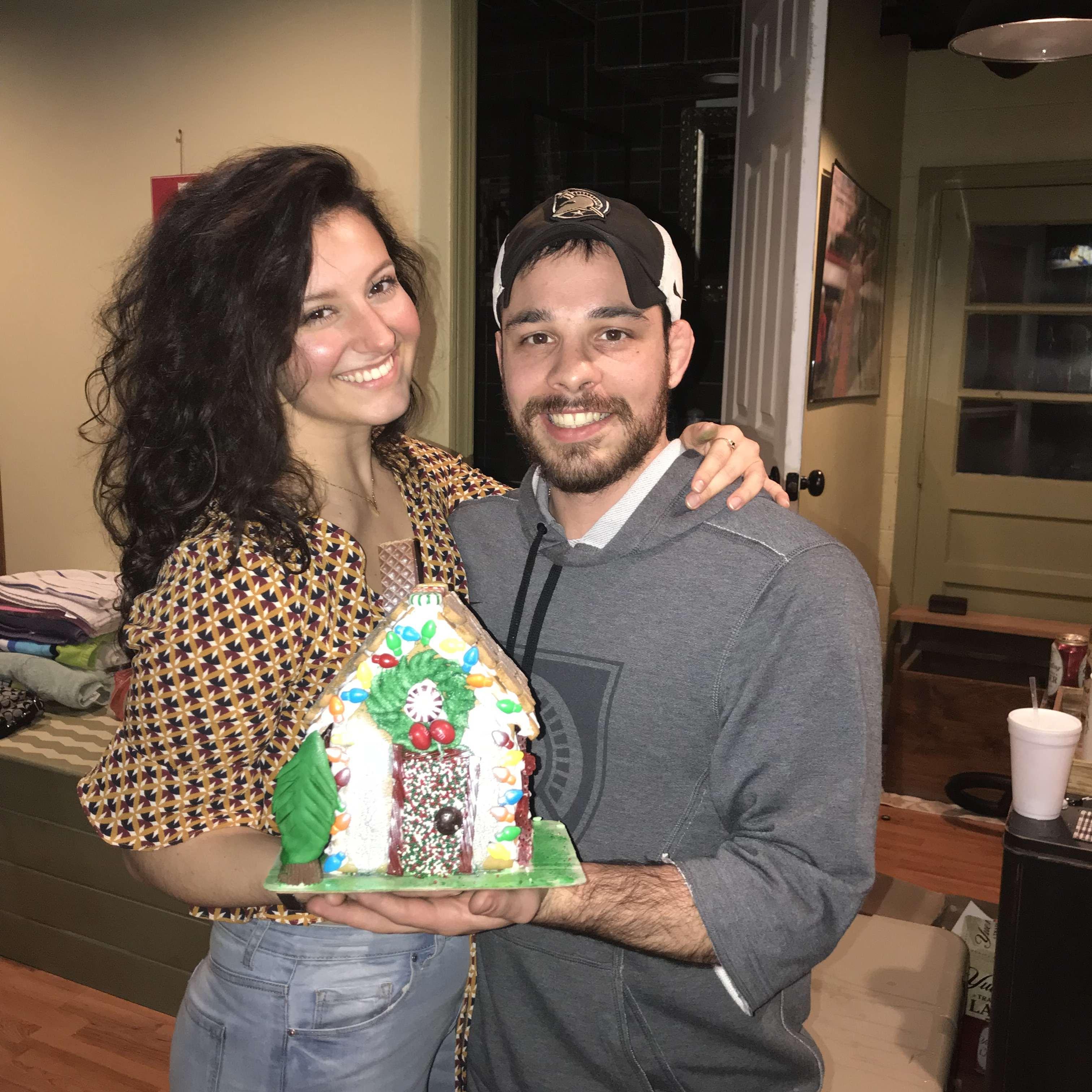 First Christmas together and Kat and Joe won the gingerbread house making contest... FAIR AND SQUARE.