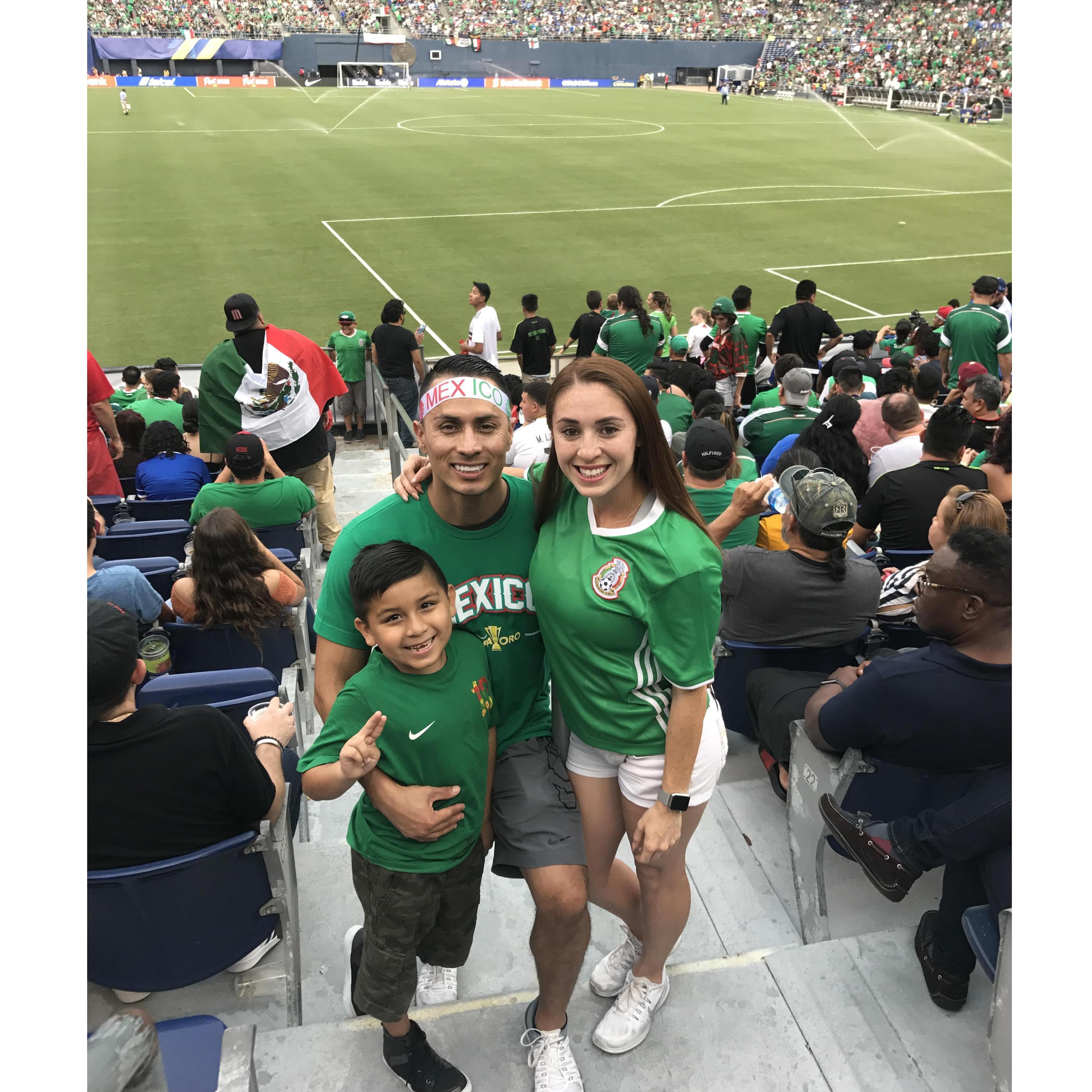 Luis is a huge soccer fan so this was a fun game with Xavi!
