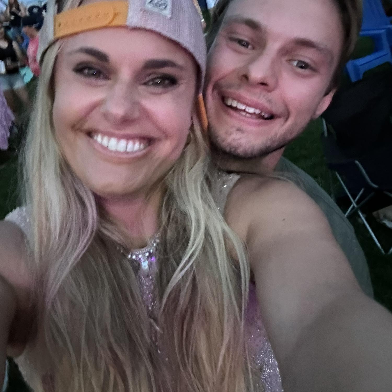 One week after we met Joe and I went to a Carrie Underwood concert with friends! Our first photo together.💕