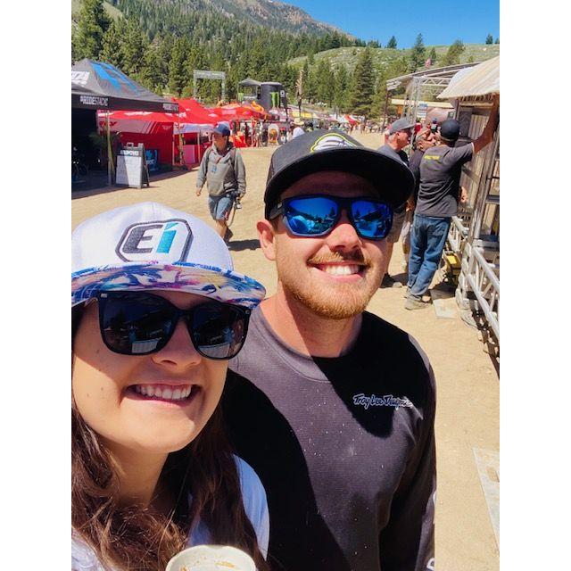Mammoth Mountain Motocross competition. Alex crushed it.... maybe just crushed his ribs,