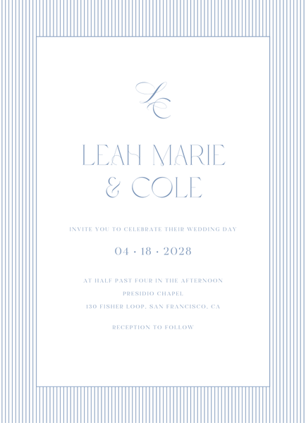 Tristabelle Portrait | Denim Blue | Zola Wedding Invitations