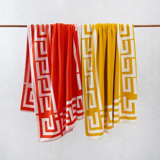 Greek Key Frame Beach Towel