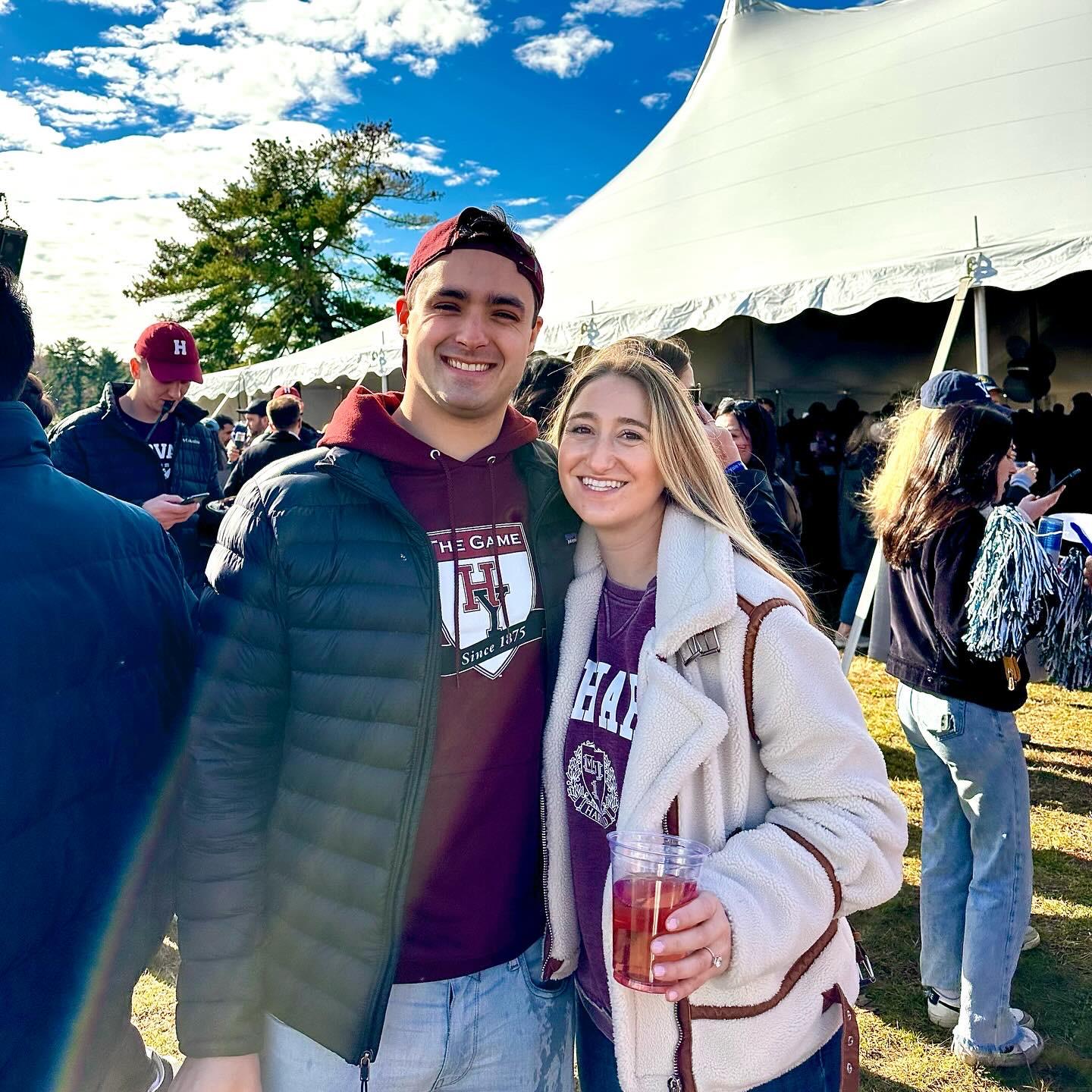 Cheering on Harvard at the Harvard Yale game 2023
