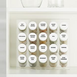 Acrylic 20-Bottle Spice Rack