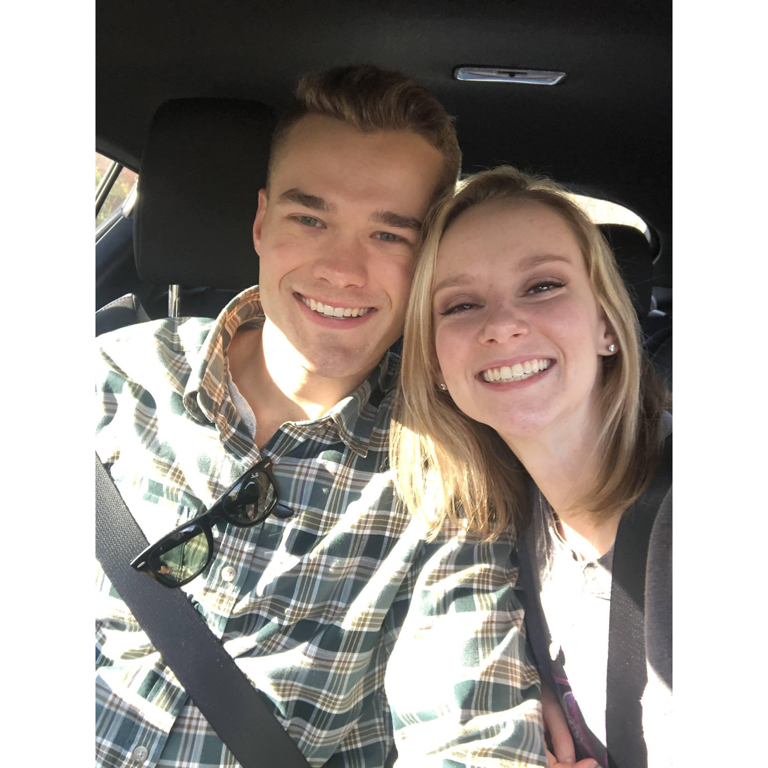 Brooke texted me to make sure we were taking photos... so I snapped this one at a red light!