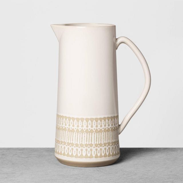 Stoneware Exposed Clay Pitcher Cream - Hearth & Hand™ with Magnolia