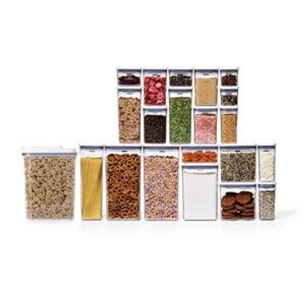 OXO - POP Large Cereal Dispenser (4.5 Qt.) & 20-Piece POP Container Set Bundle