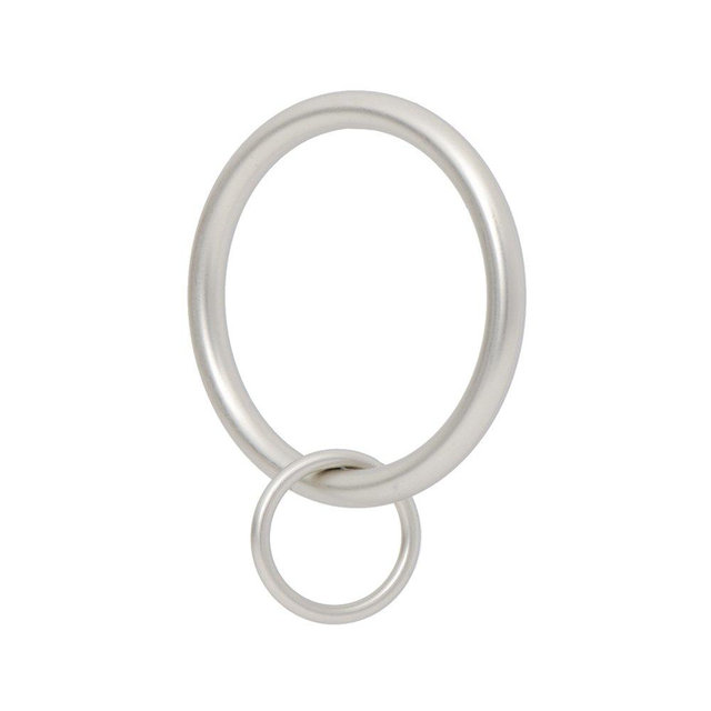 Ivilon Drapery Eyelet Curtain Rings - 1.7" Ring Loop for Hook Pins, Set of 14 - Satin Nickel