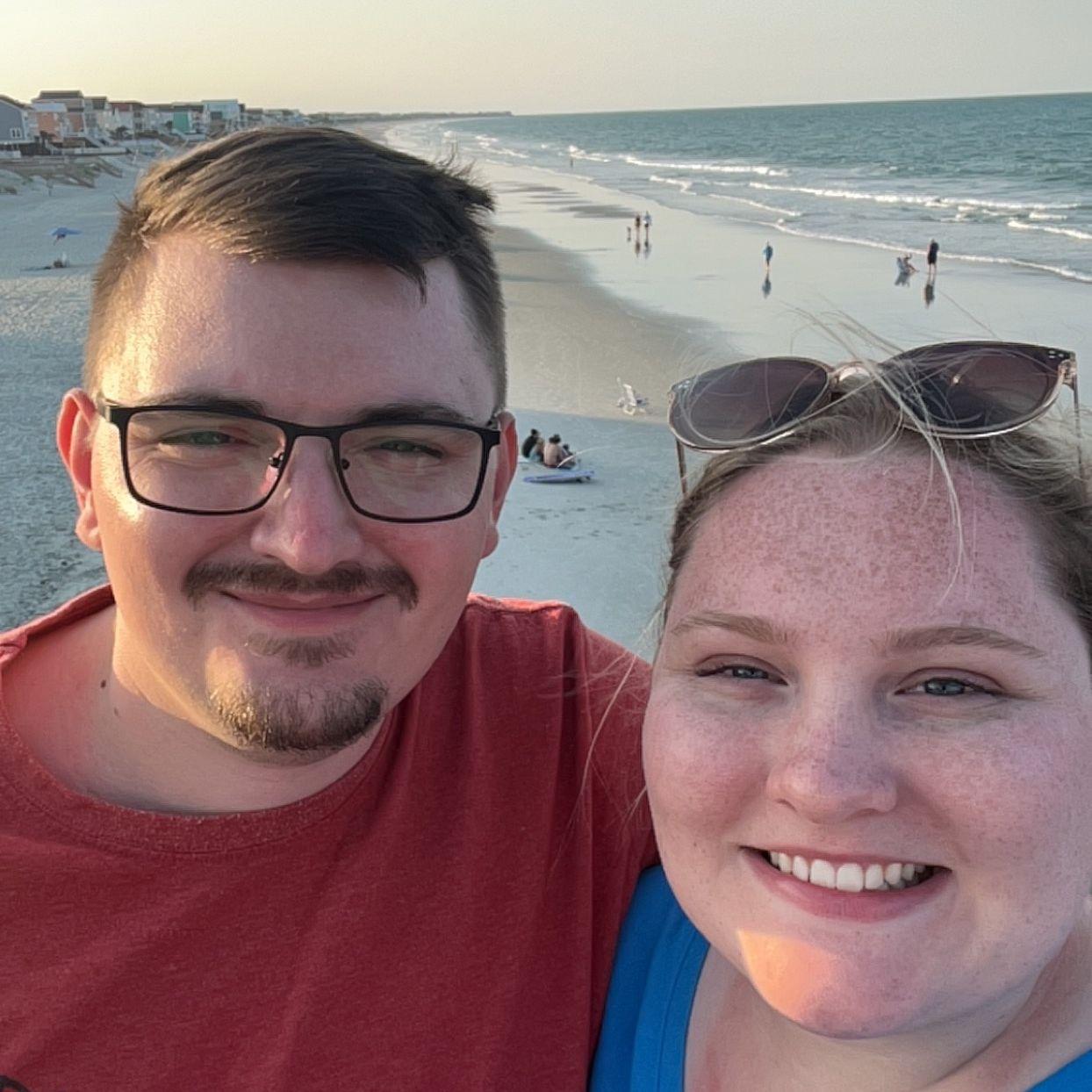 Myrtle Beach 2023! We were standing on a pier and could see a few sharks swimming below!