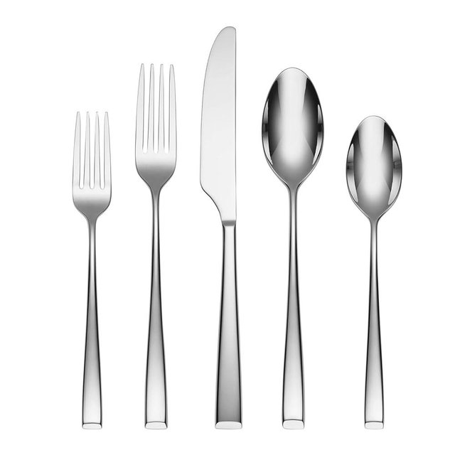 Cambridge 349620CNW12R Marlise Mirror 20-Piece Flatware Set, Service for 4,Silver