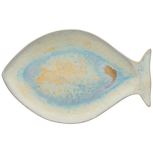 Dori Large Fish Platter, Light Blue, 18.3"W