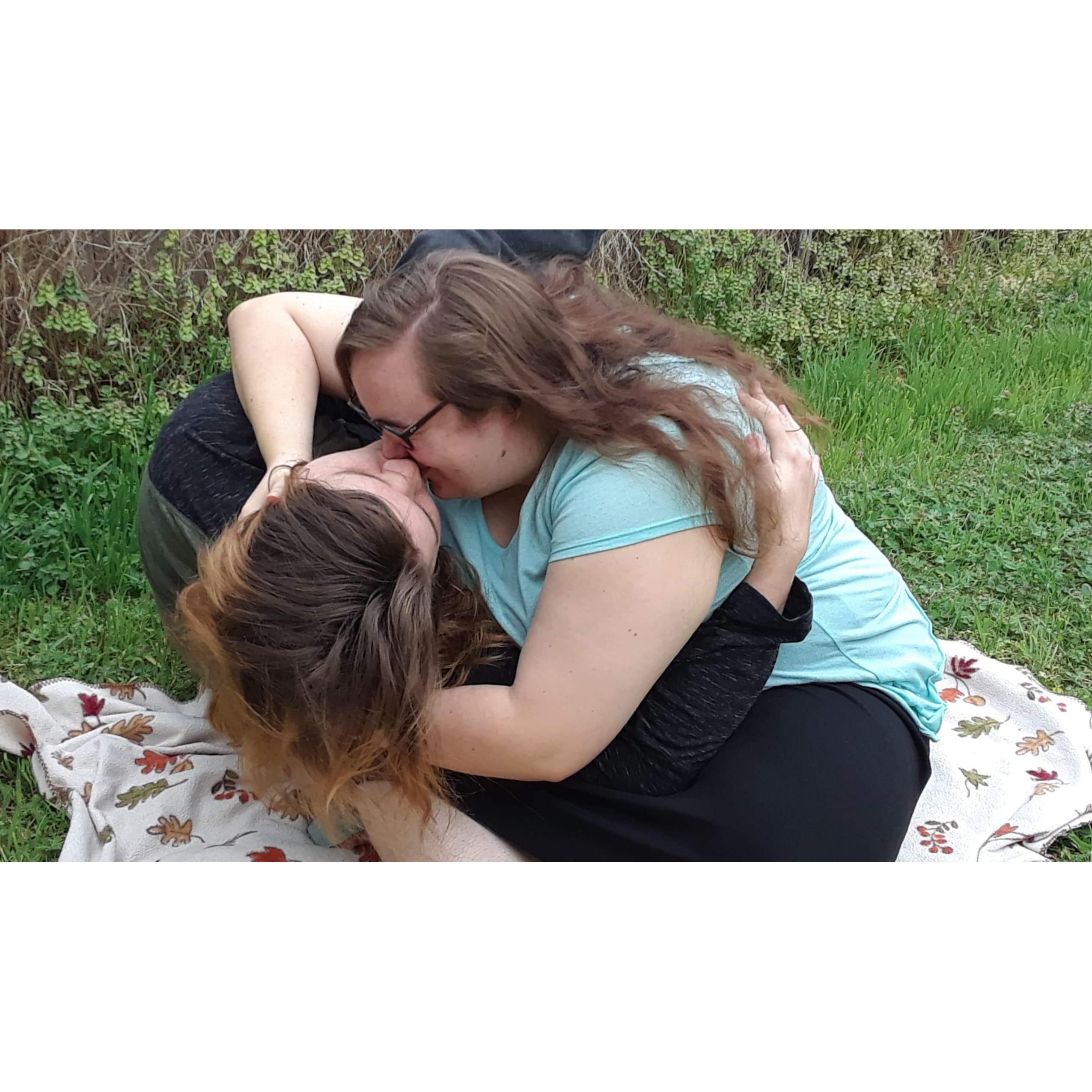 Surprise smooch attack!