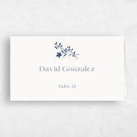 Blue Wedding Place Card - Hazel