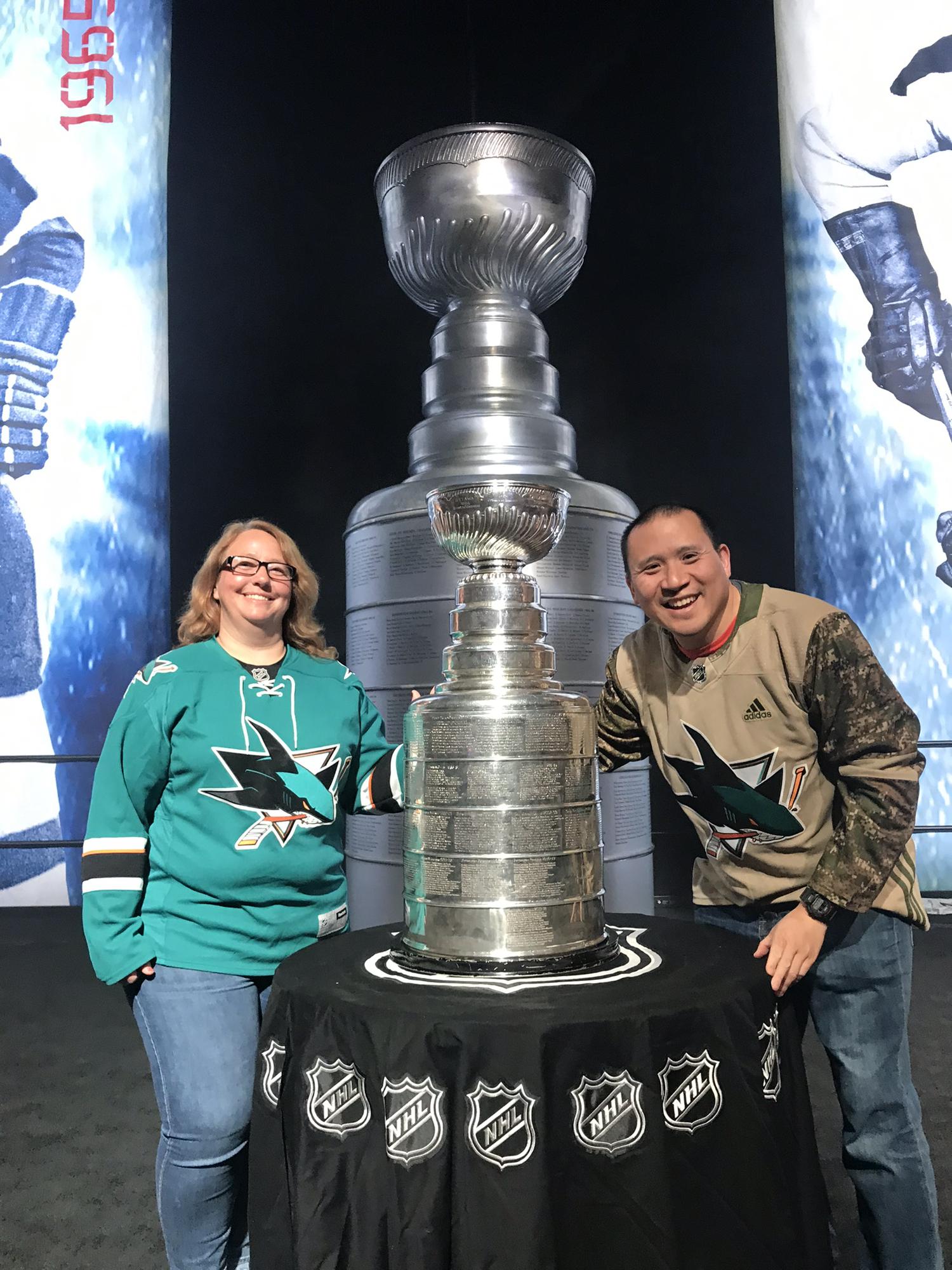 The Stanley Cup in San Jose CA.