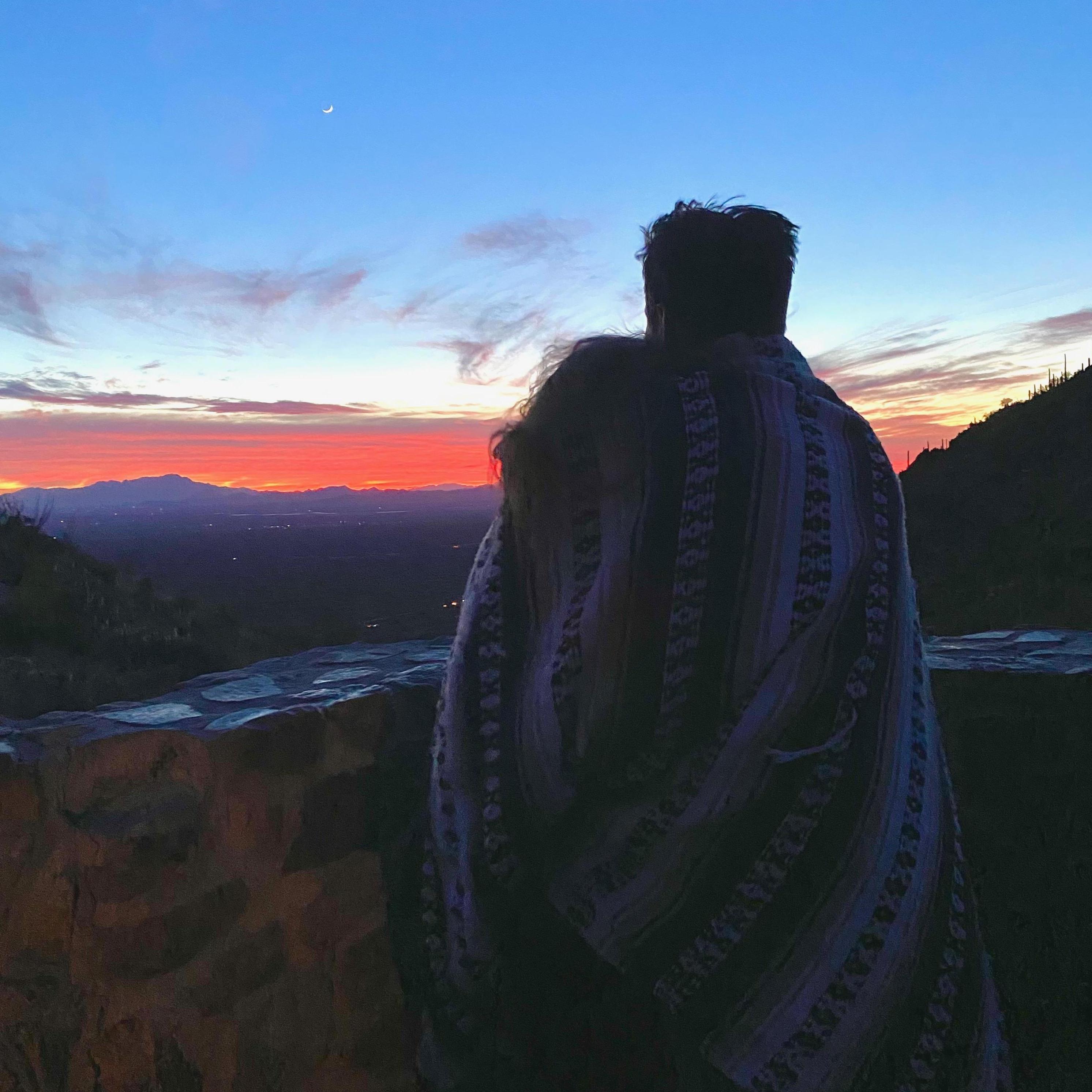 Beautiful sunset on the night of our engagement.