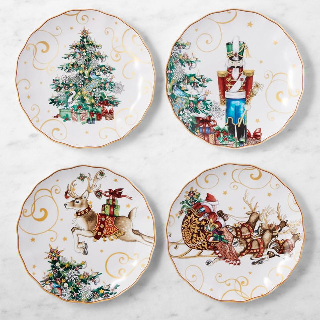 Twas the Night Before Christmas Dinner Plates, Mixed, Set of 8