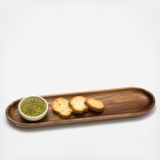 Acacia Bread Board with Dipping Bowl