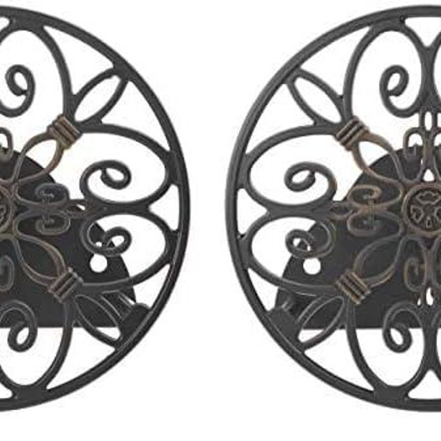 Liberty Garden Products 670 Wall Mounted Decorative Hose Butler, Holds 125-Feet of, Black (Pack of 2)