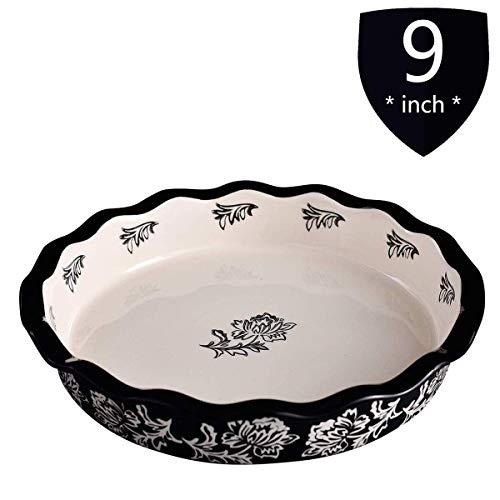 KINGSBULL HOME Pie Pan Porcelain Pie Dish Pie Plate Ceramic Deep Dish Pie Pan Non-Stick Pie Pans