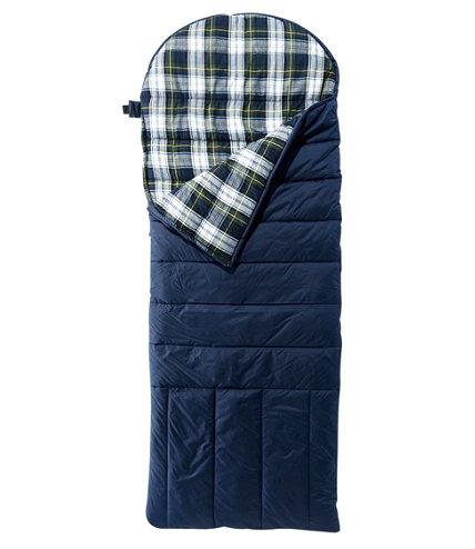Deluxe Flannel-Lined Camp Bag, 30° in Navy