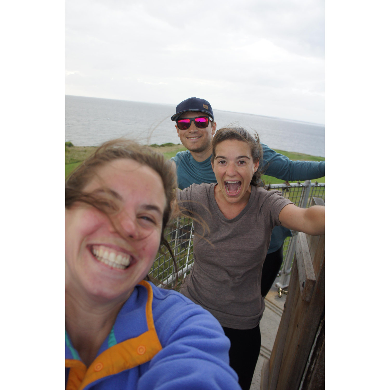 Atop a lighthouse on a bike trip in Denmark!
