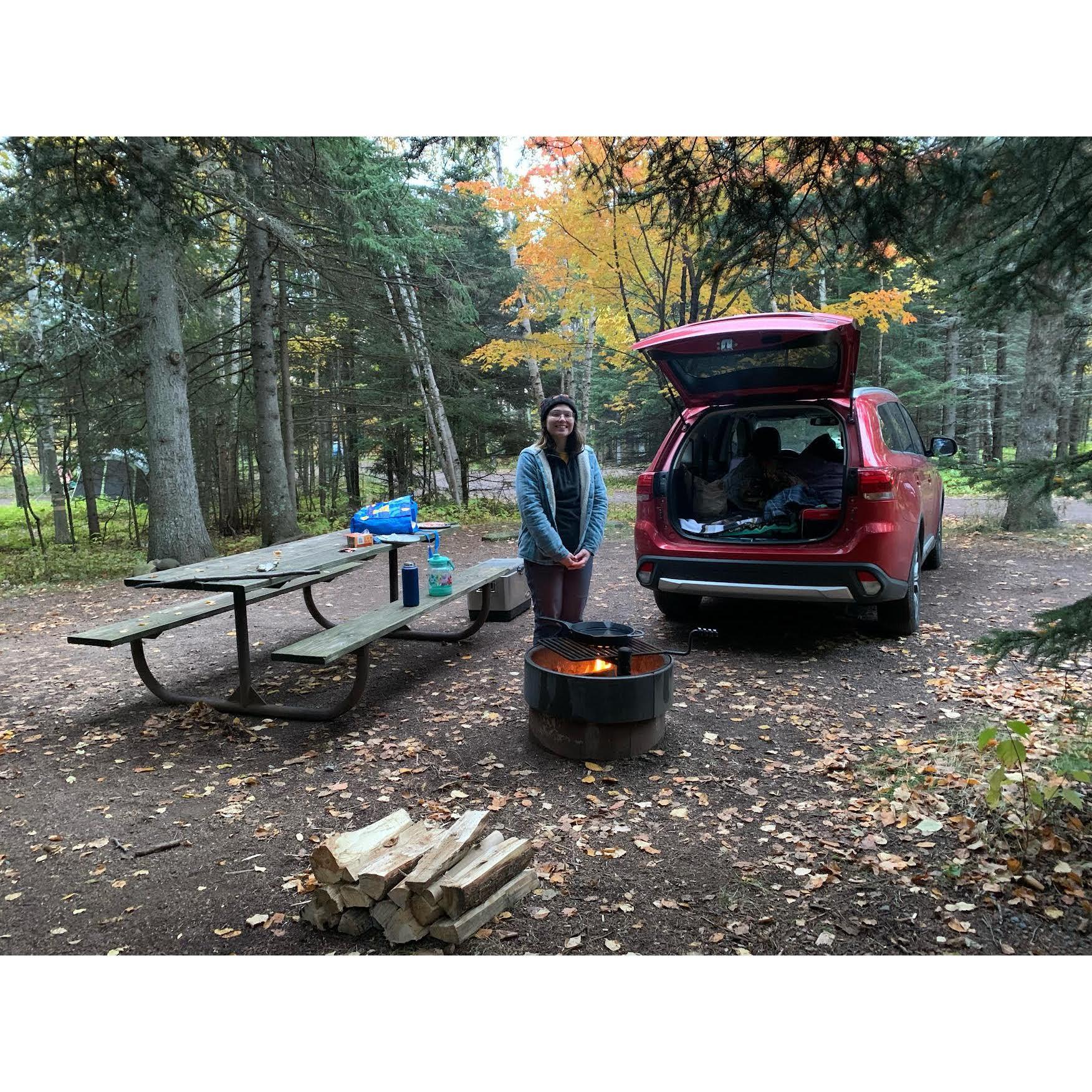 We tested our camping abilities with car camping first