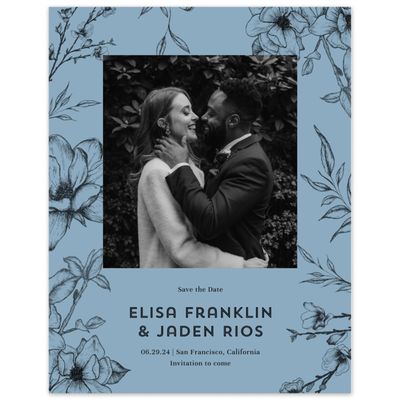 Dusty Blue Wedding Digital Save the Date - Birkenfeld Photo