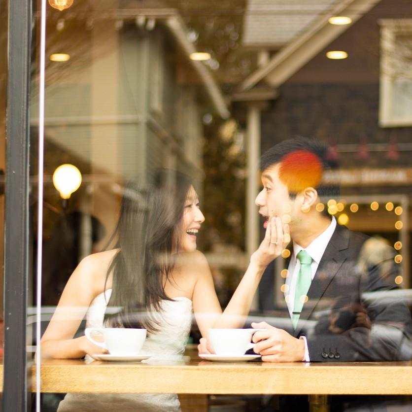 Two years ago, we met in the this coffee shop