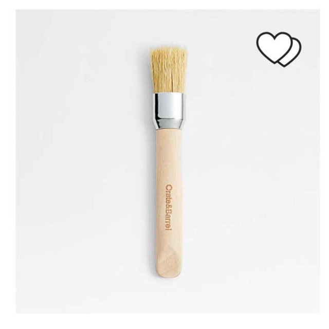 Crate & Barrel Small Pastry Brush with Beechwood Handle | Crate and Barrel