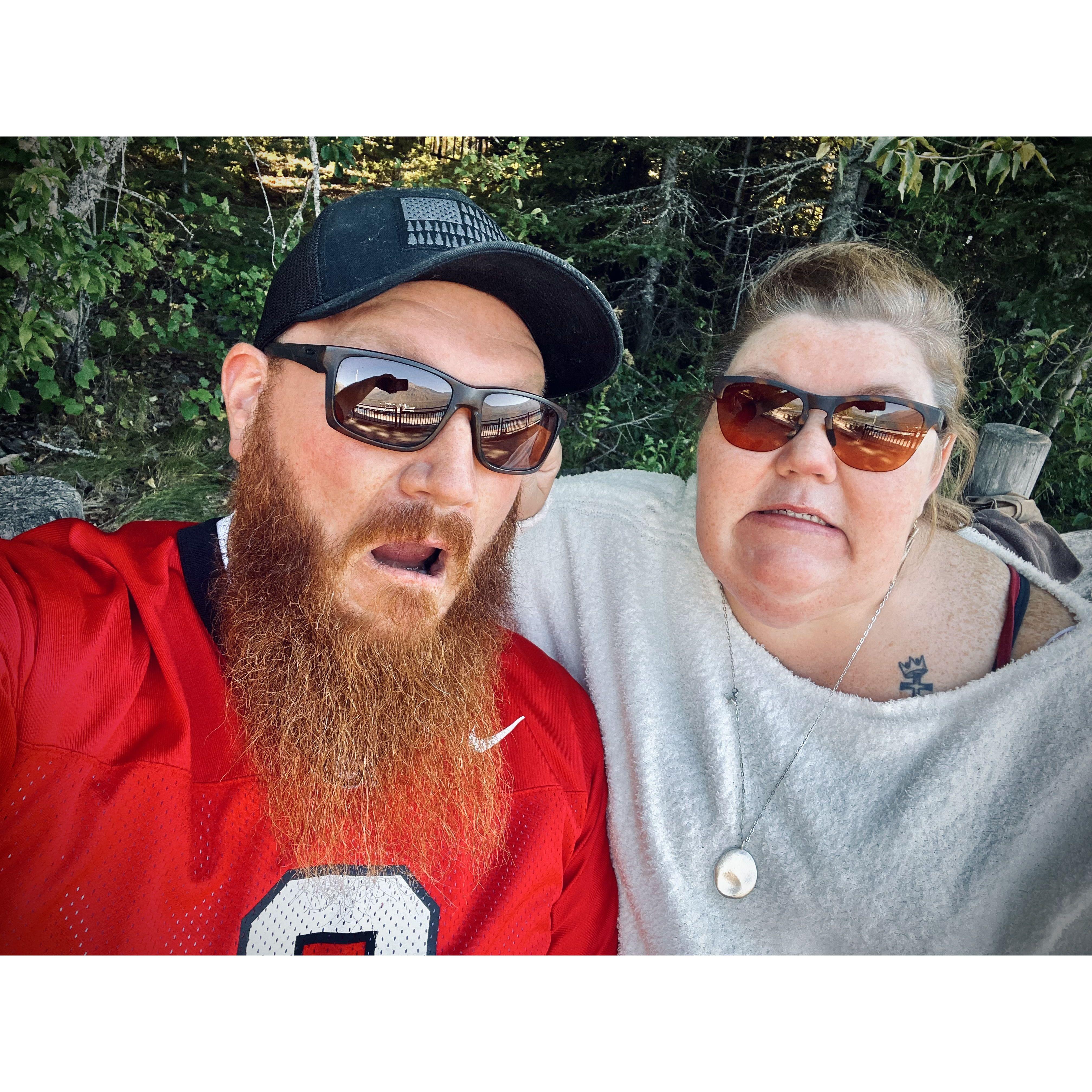 Waiting to ride the boat tour on Lake McDonald in Glacier National Park