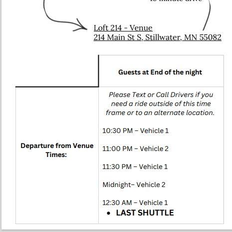 Shuttle Schedule To Hotel
