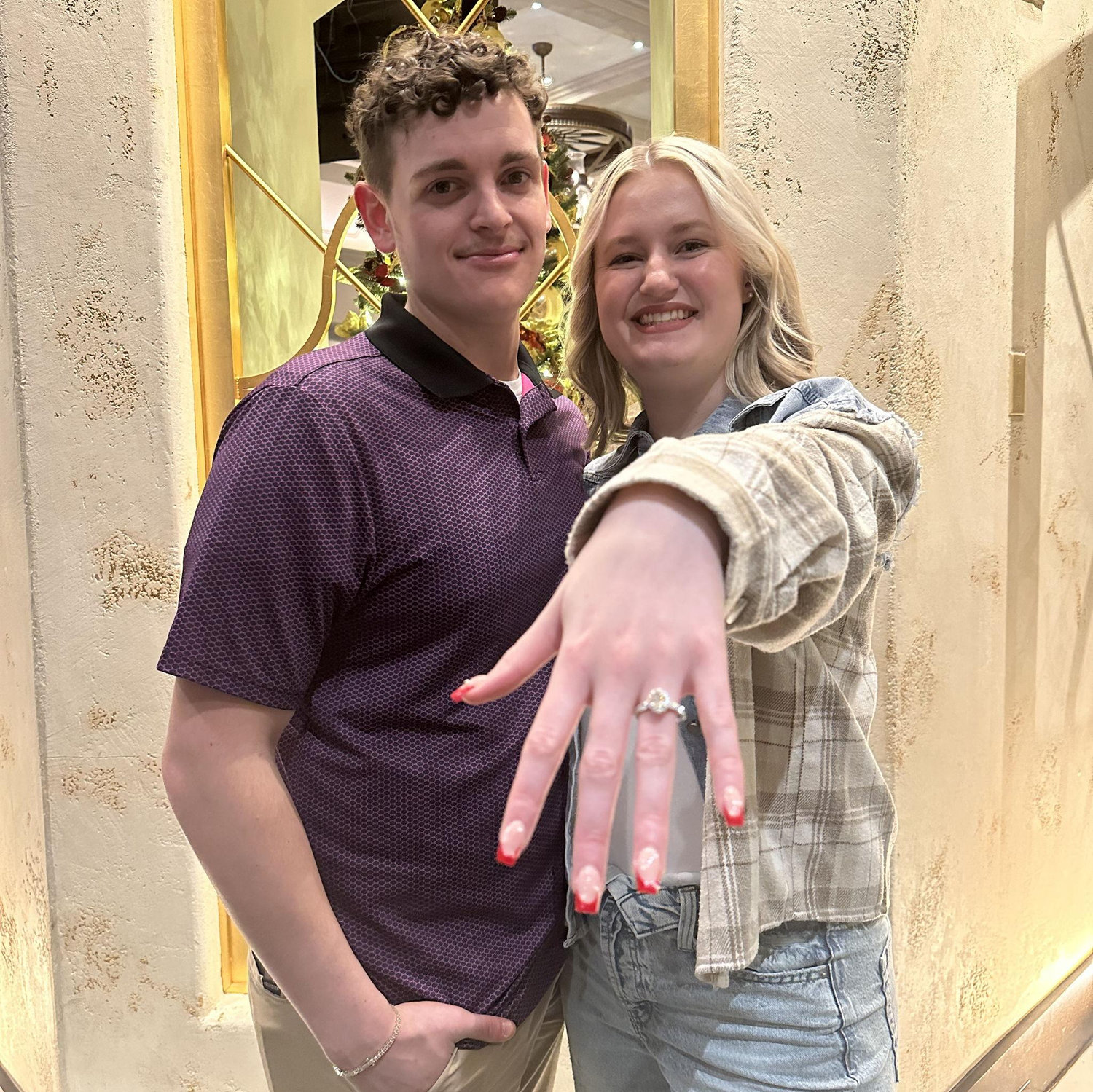 Celebrating the night we got engaged!
