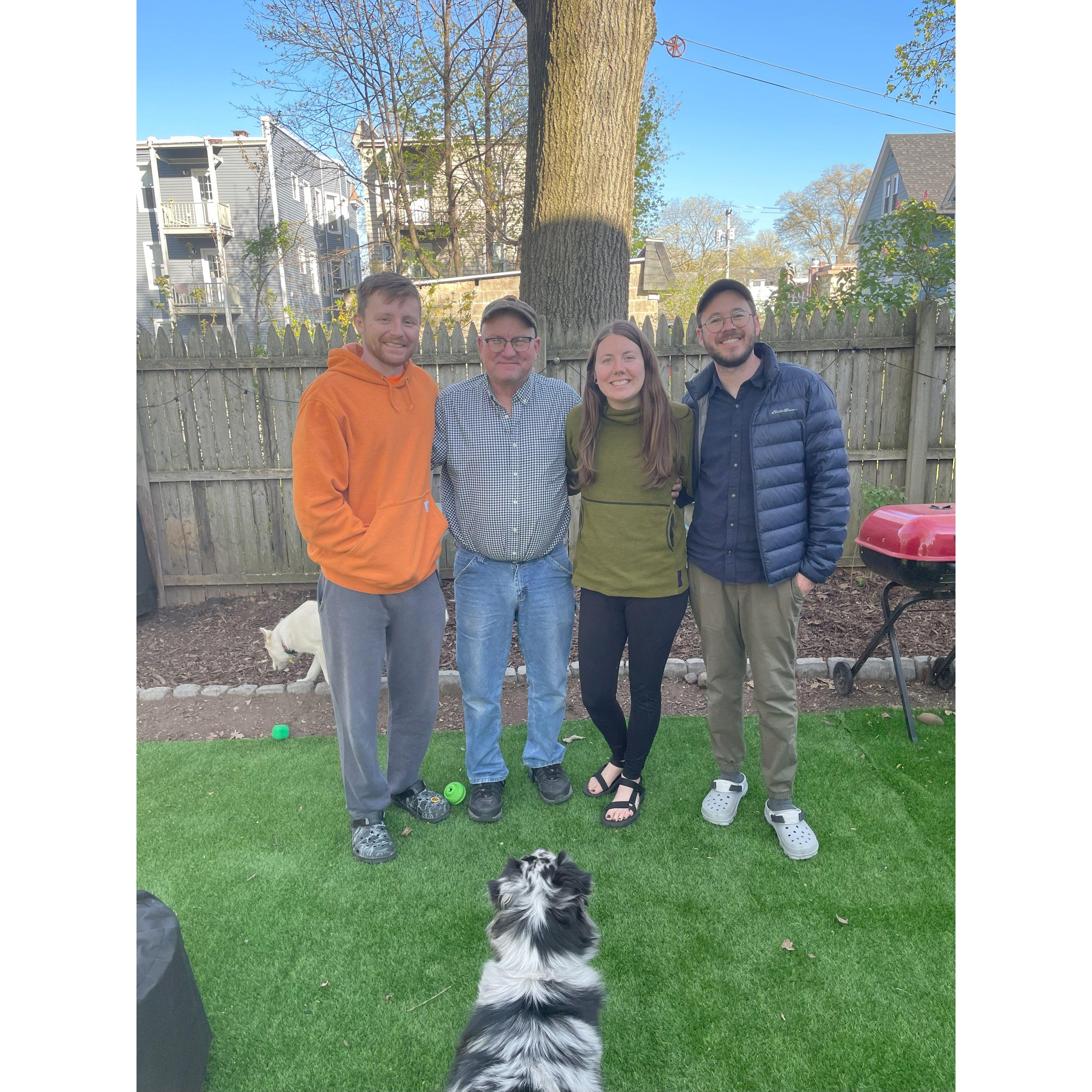 Callie's family visiting CT for her white coat ceremony!