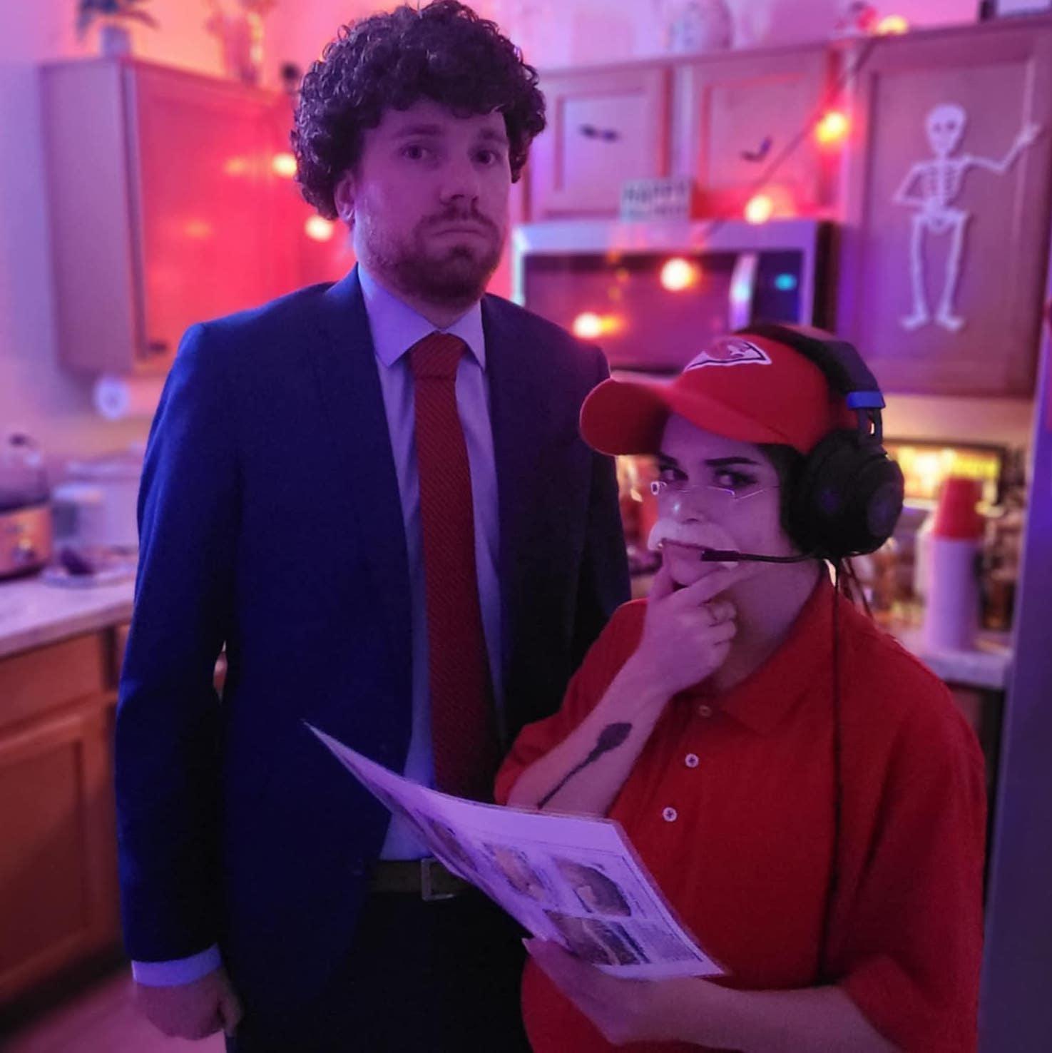 JD and Coach Reid, Halloween 2025