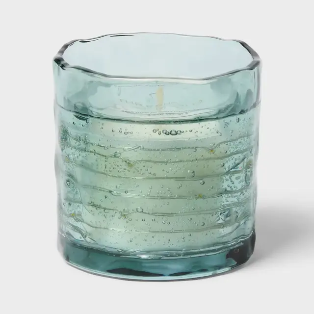 Glass LED Citronella Palm Leaf Grotto Scented Candle 3.5oz - Threshold™