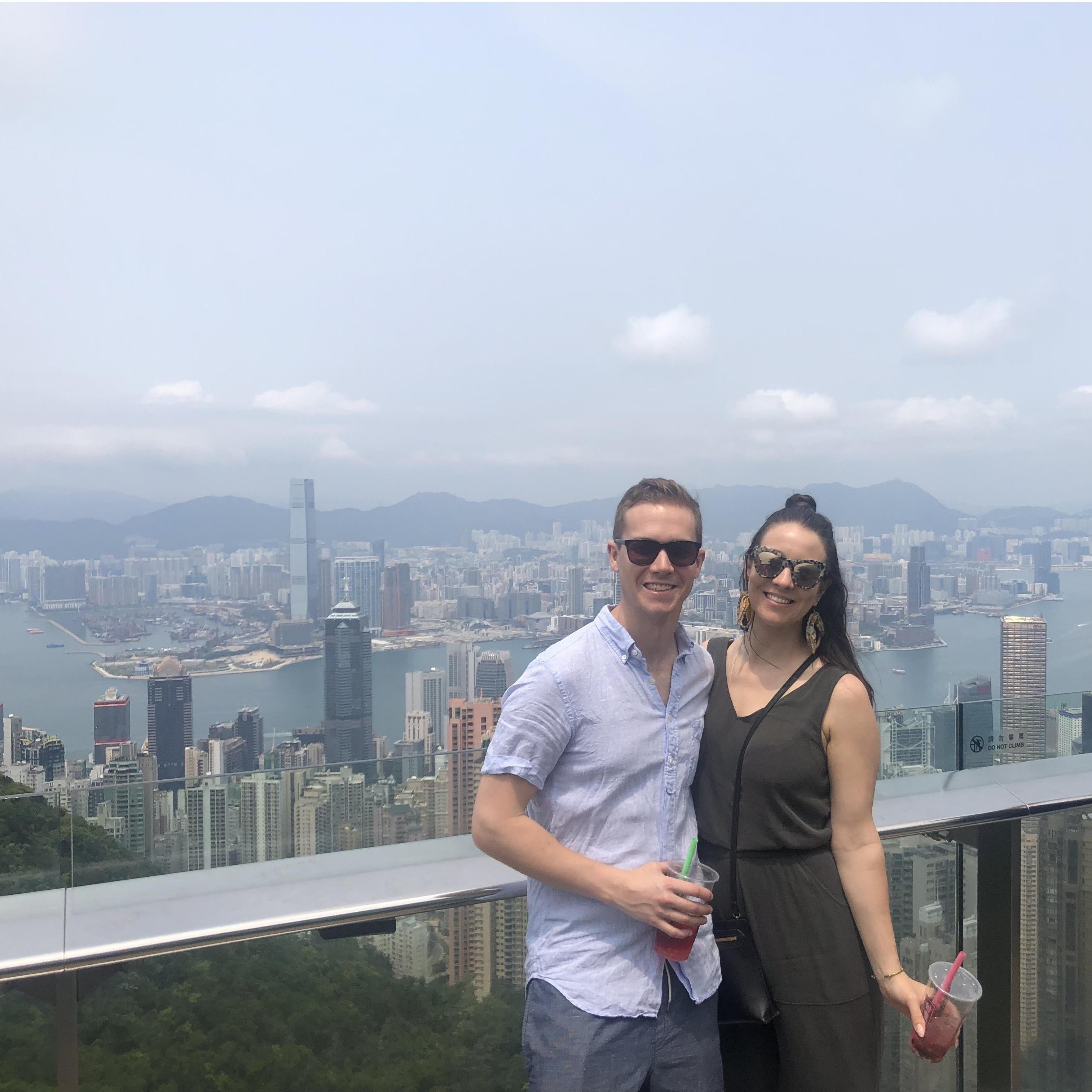 At Victoria Peak in Hong Kong