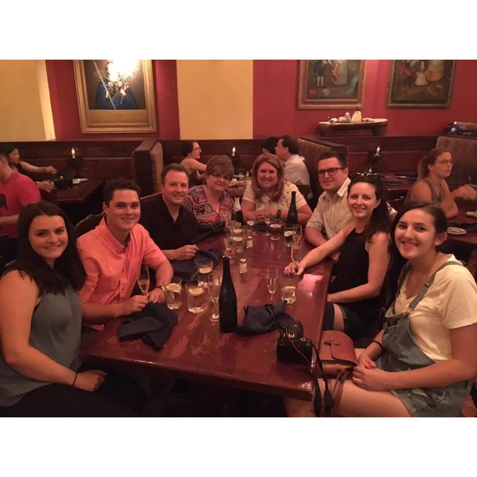 2017. San Francisco. Our first dinner with both families.