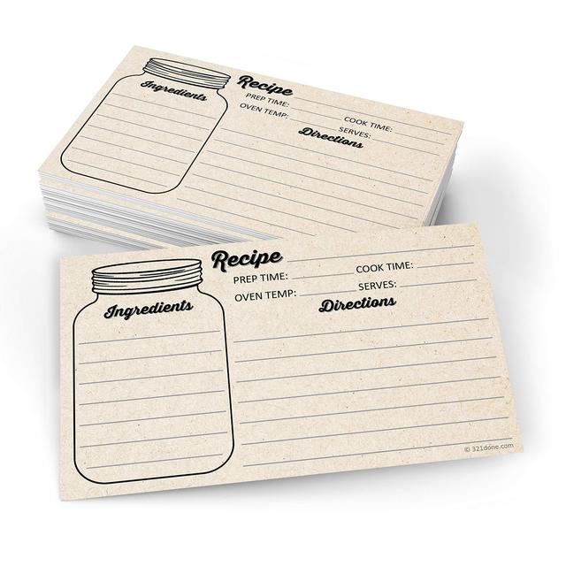 Recipe Cards Small (Set of 50) - 4x6