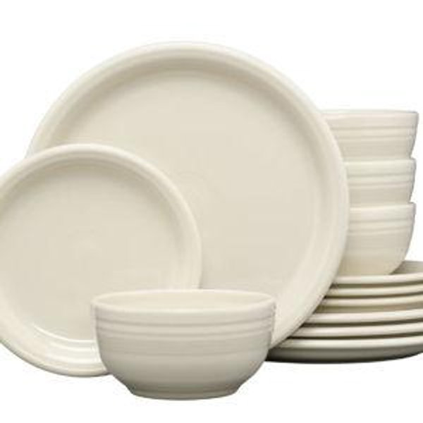 Bistro Coupe 12-Piece Dinnerware Set, Service for 4 - COLOR LINEN
