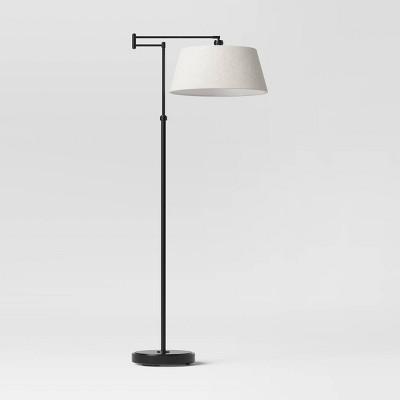 Traditional Swing Arm Oil Rubbed Floor Lamp Bronze - Threshold™