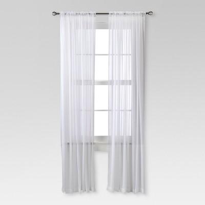 Chiffon Sheer Curtain Panel White - Threshold&#8482;