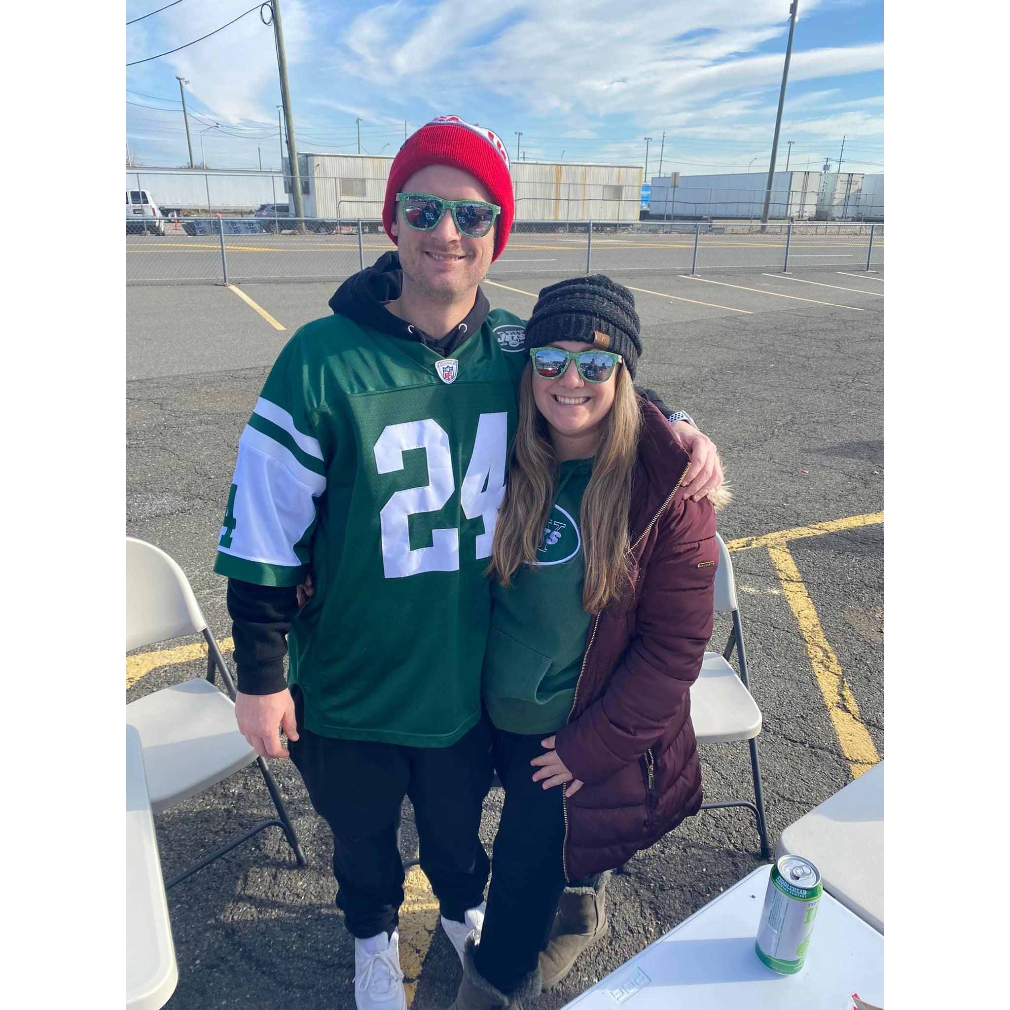 Eric brought Ally to her first NFL game