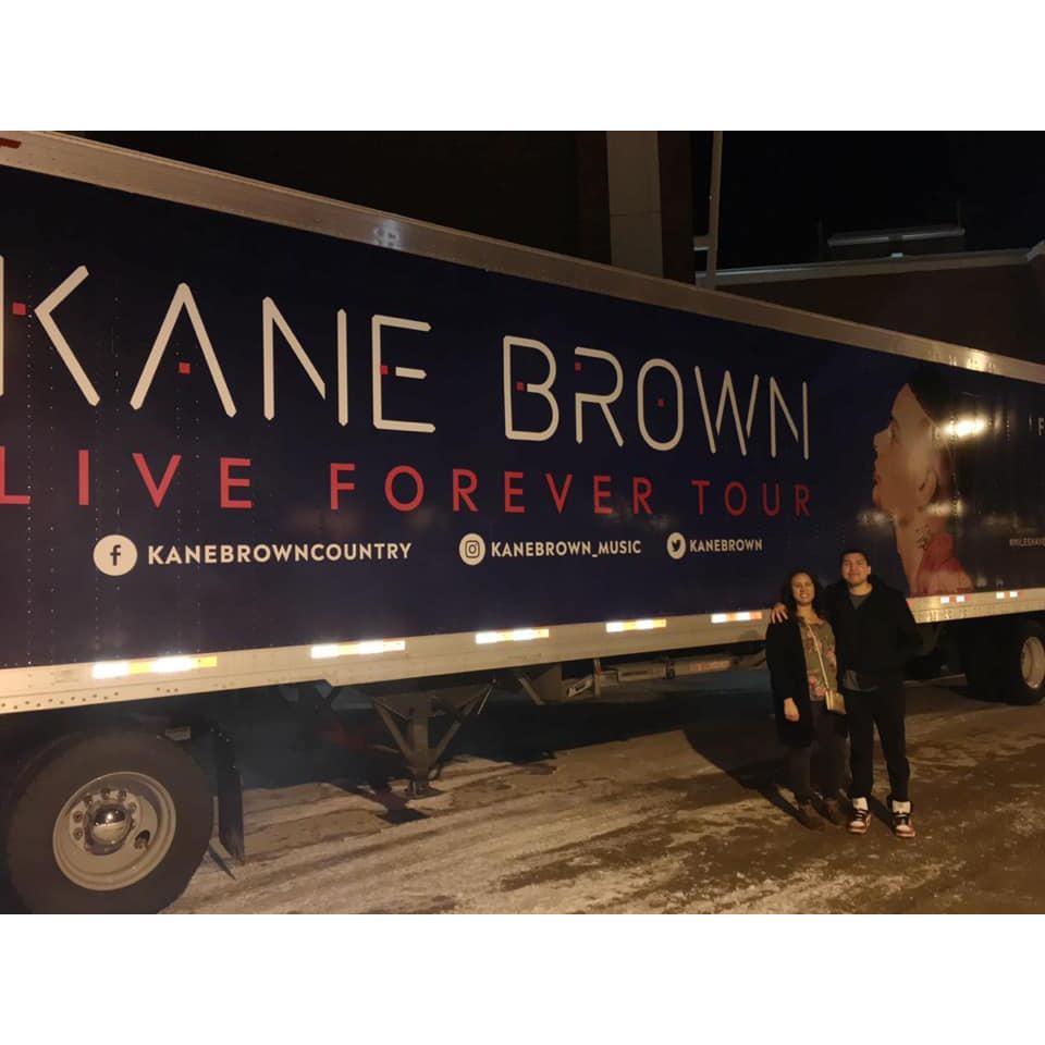 Our very first photo together, February 2019. Kane's namesake.