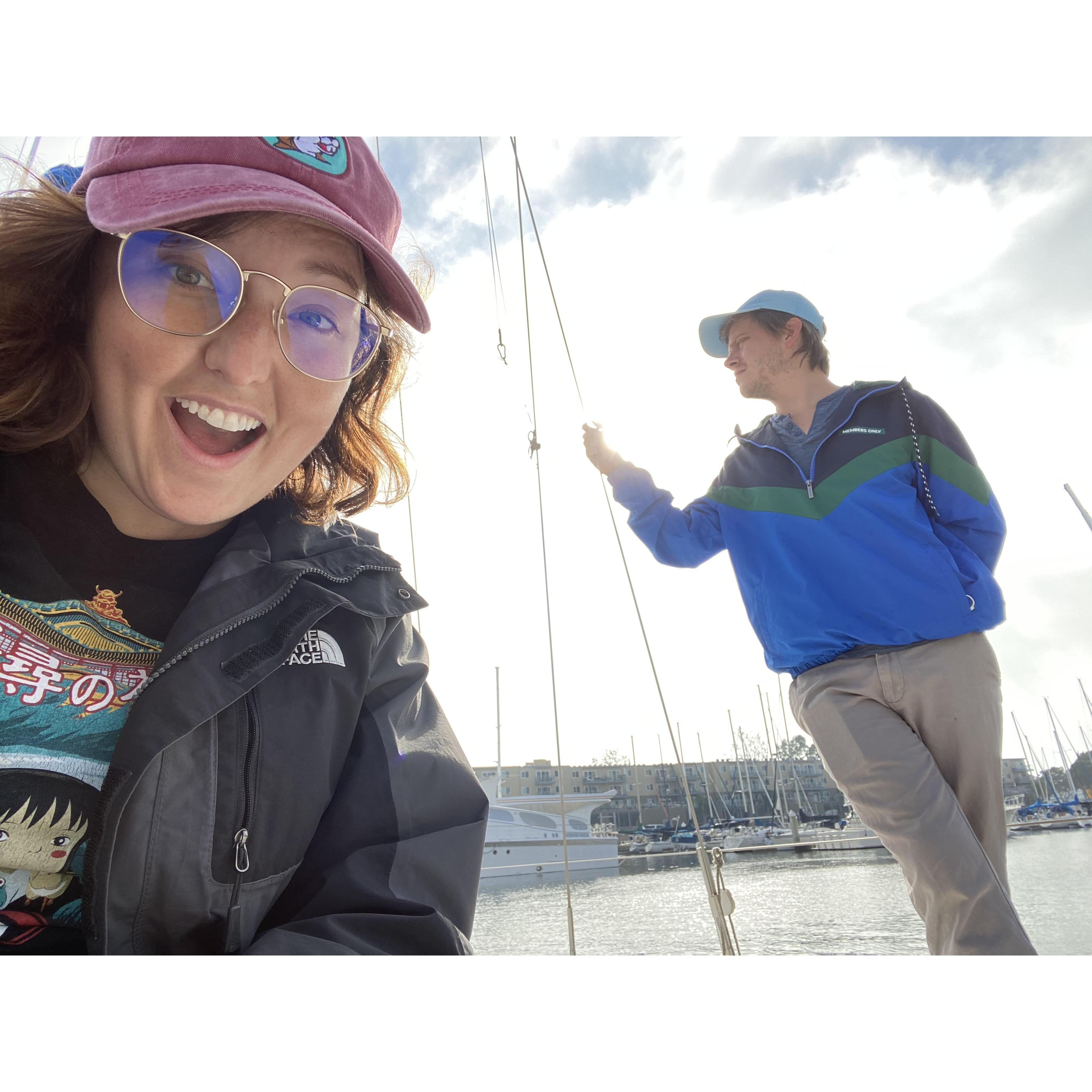 On a boat!