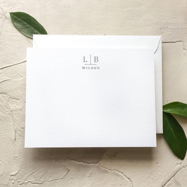 Modern Custom Couples Stationery, Perfect for Elegant Wedding Thank You Cards from the Newlyweds [Q118-025]