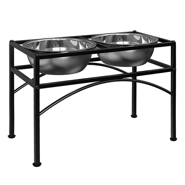 Elevated Dog Bowls, Raised Dog Bowl Stand, Stainless Steel Raised Dog Food Water Bowl, Pet Dog Feeder with Stand