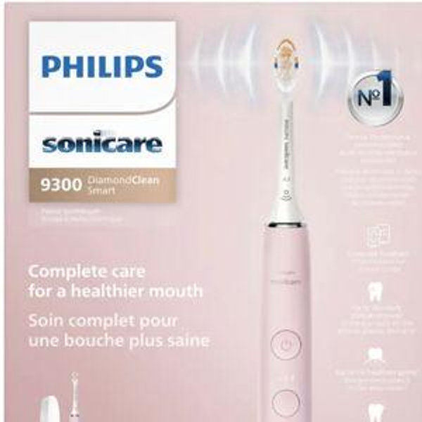 Philips Sonicare - DiamondClean Smart Electric, Rechargeable Toothbrush for Complete Oral Care – 9300 Series - Pink